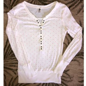 ROXY long sleeve cotton top